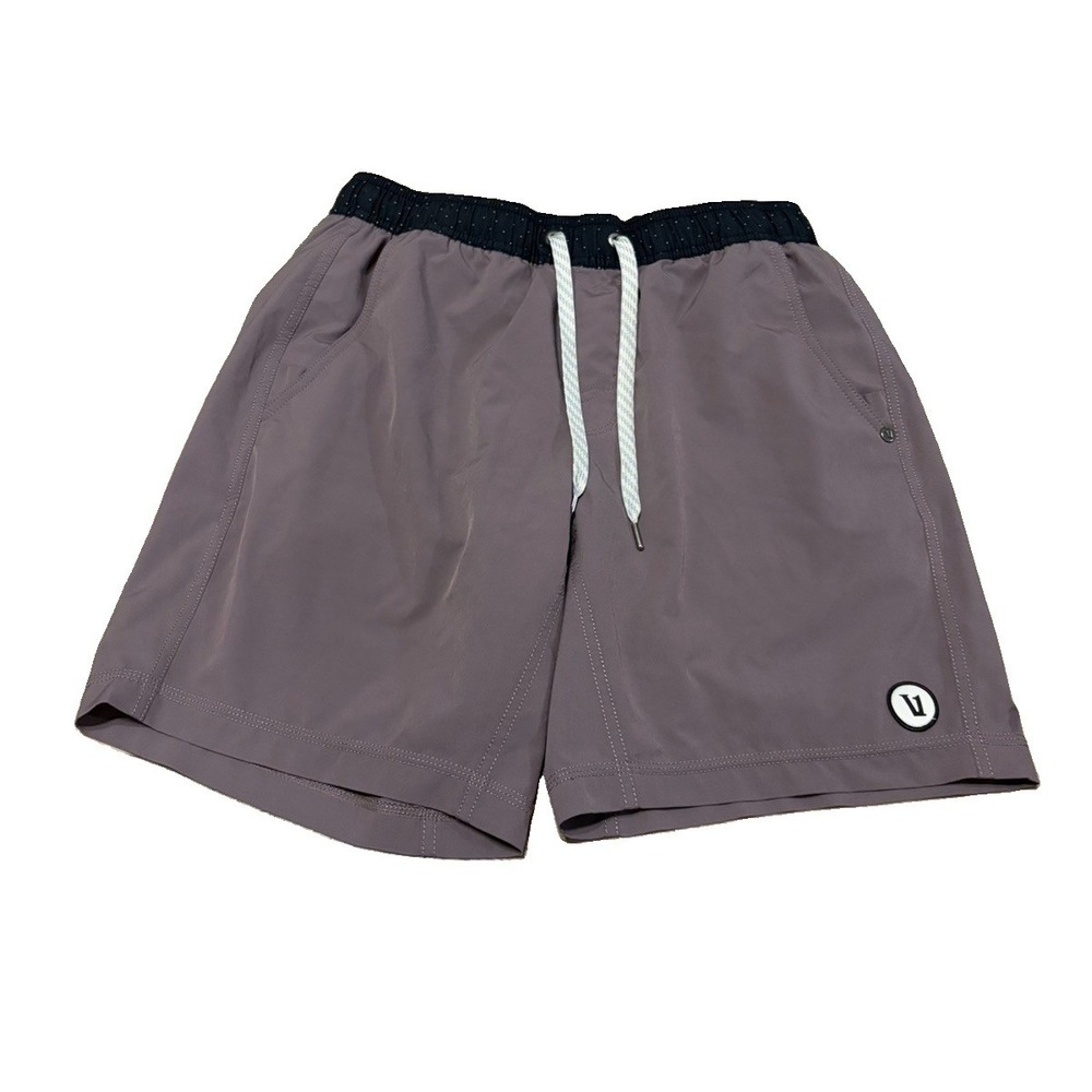 Vuori Mens S Kore Shorts Lined Drawstring Ink Micro Dot 7" Gym Athleisure Logo